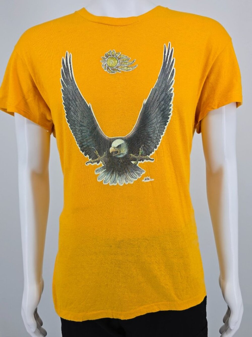 Vintage 1970s Roach David Mann Eagle/White Owl Cigars Biker Art T-Shirt (L)